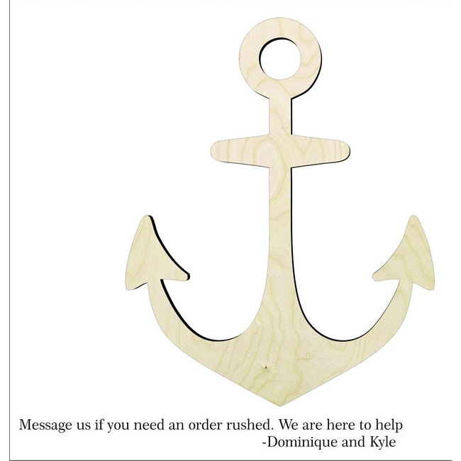 2"-20" Anchor wood#3 Wood Cutout - wood cutout by Growing Tree Gallery