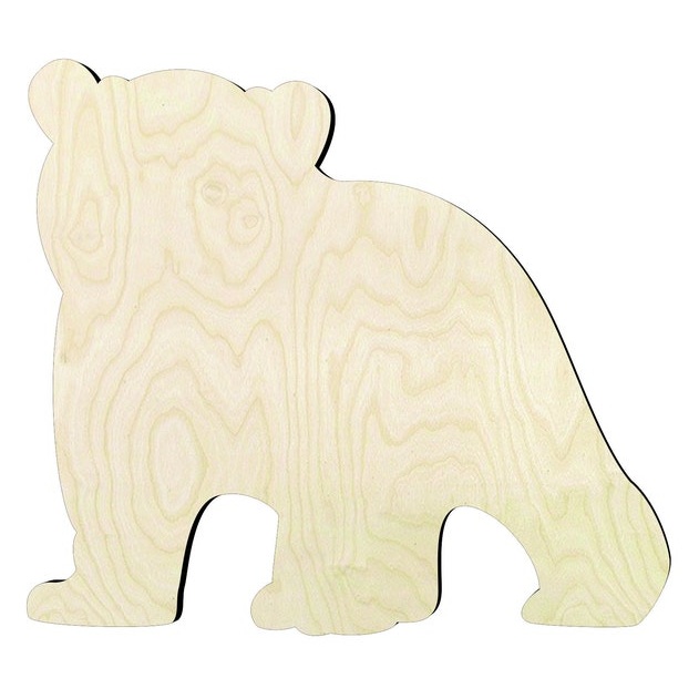 2"-20" Bear cub Wood cutouts Craft Supply - wood cutout by Growing Tree Gallery