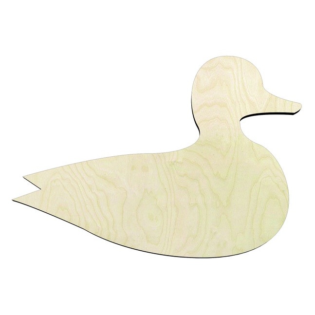 2"-20" Duck Swimming wood#2 Wood Cutout - wood cutout by Growing Tree Gallery