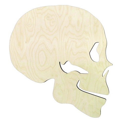 2"-20" Human Skull Wood Cutout - wood cutout by Growing Tree Gallery