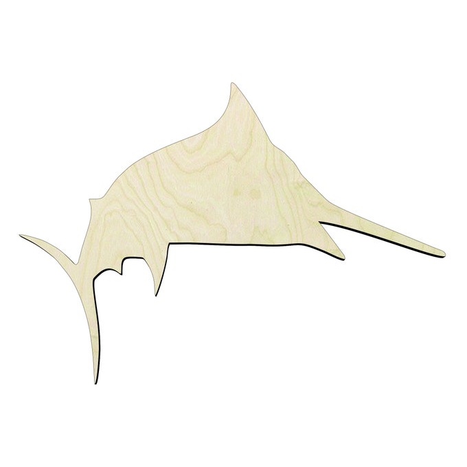 2"-20" Marlin Wood cutouts Craft Supply - wood cutout by Growing Tree Gallery