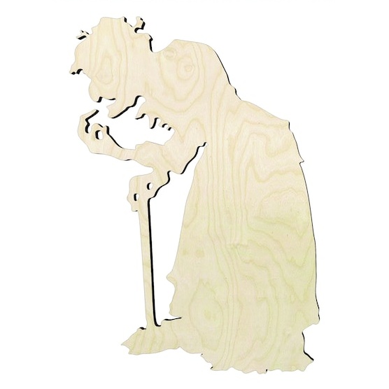 2"-20" Old Witch Wood Cutout - wood cutout by Growing Tree Gallery