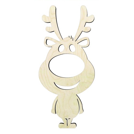 2"-20" Rudolph the Reindeer- #2 Wood Cutout - wood cutout by Growing Tree Gallery