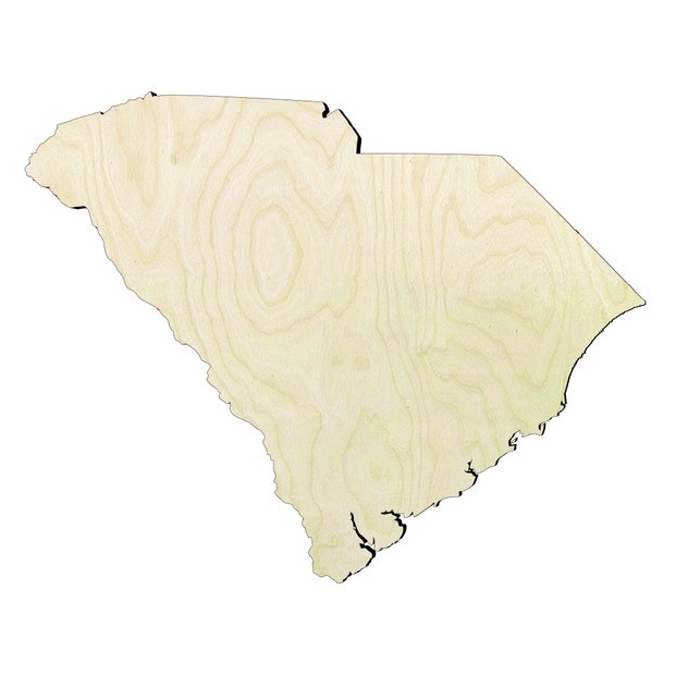 2"-20" South Carolina Wood Cutout - wood cutout by Growing Tree Gallery