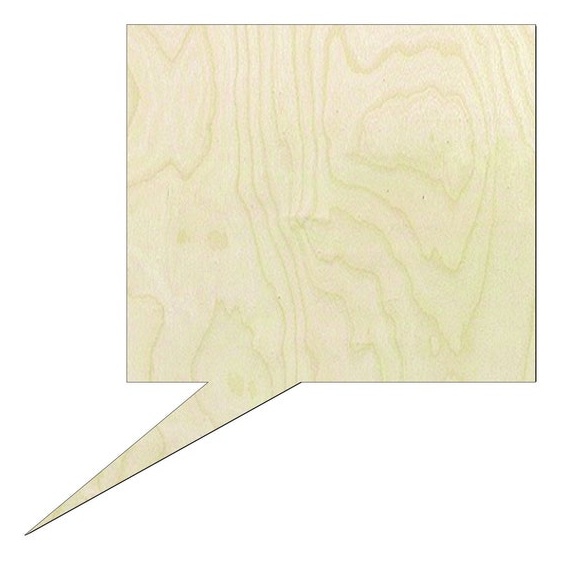 2"-20" Thought bubble- geometric shape Wood Cutout - wood cutout by Growing Tree Gallery