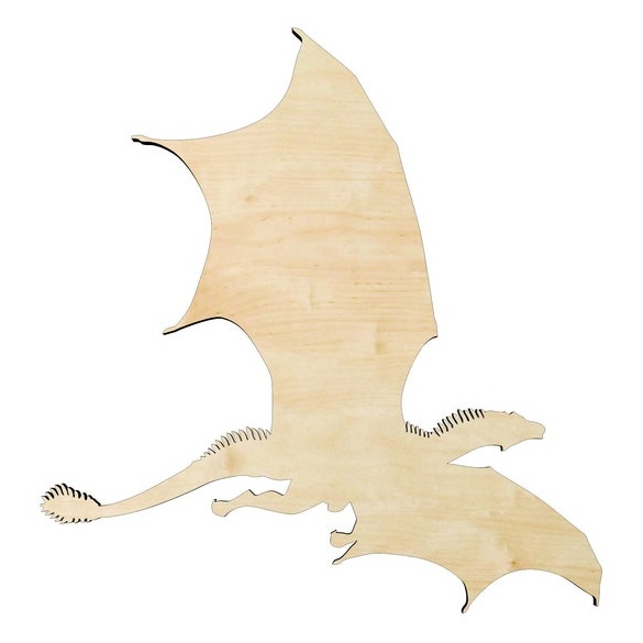 2"-24" Dragon Wood Cutout - wood cutout by Growing Tree Gallery
