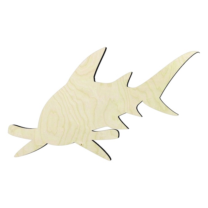 2"-24" Hammerhead Shark Wood Cutout - wood cutout by Growing Tree Gallery