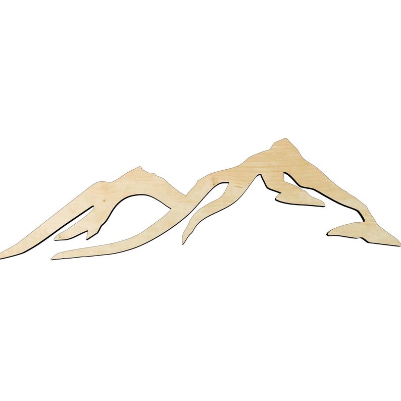 2"-24" Mountain Wood Cutout - wood cutout by Growing Tree Gallery