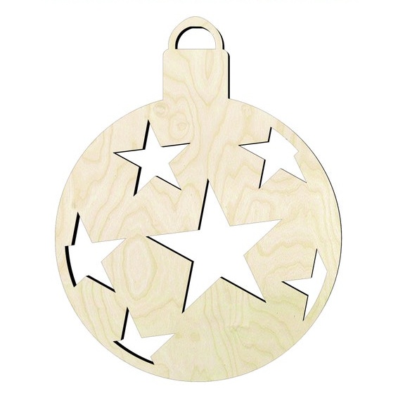 3"-20" DIY Star ornament-#3 Diy Ornament. Wood Cutout - wood cutout by Growing Tree Gallery