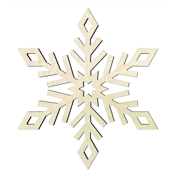 4"-20" DIY Snowflake-#2 Diy Ornament. Wood Cutout - wood cutout by Growing Tree Gallery