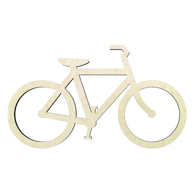 Bicycle -Multiple Sizes Wood Cutout - wood cutout by Growing Tree Gallery