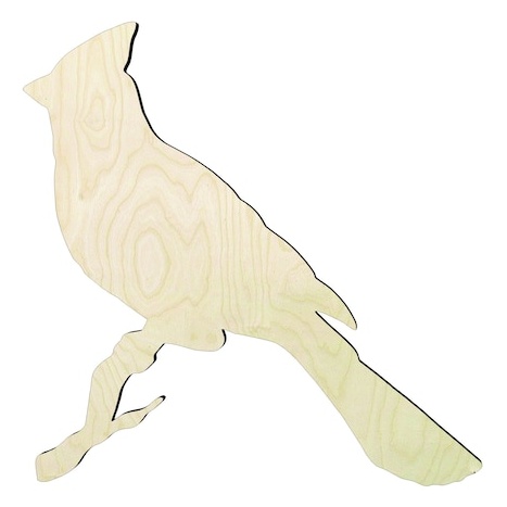 Bird #2 Multiple Sizes Wood Cutout - wood cutout by Growing Tree Gallery