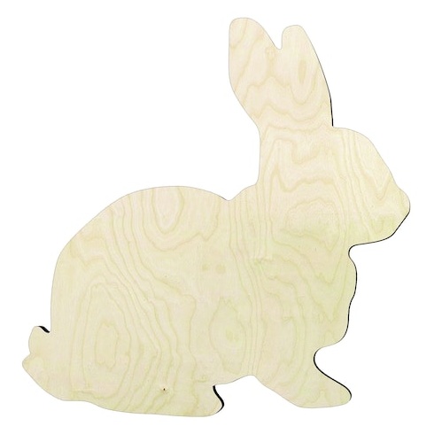 Bunny -Multiple Sizes Wood Cutout - wood cutout by Growing Tree Gallery