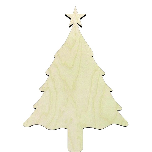 Christmas Treeor un Wood Cutout - wood cutout by Growing Tree Gallery