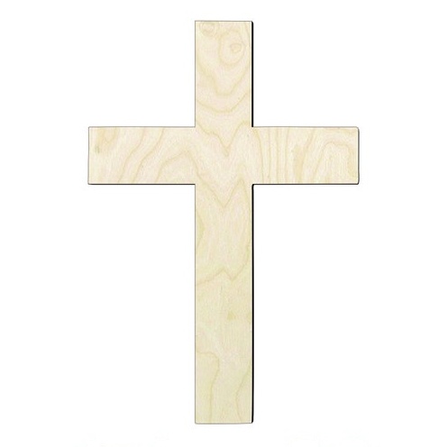Cross Multiple Sizes Wood Cutout - wood cutout by Growing Tree Gallery