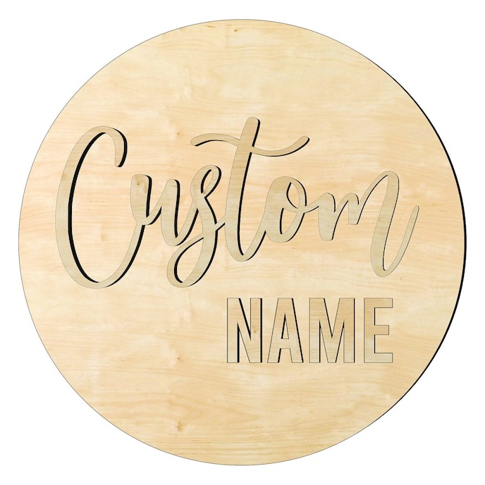 Custom name sign kit Wood Cutout - wood cutout by Growing Tree Gallery