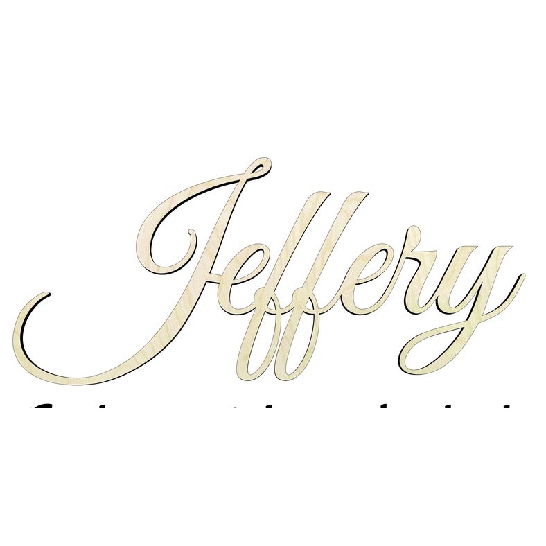 Custom Script - Multiple Sizes word cutout - wood cutout by Growing Tree Gallery