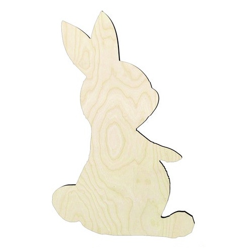 Easter Bunny #3 - Multiple Sizes Wood Cutout - wood cutout by Growing Tree Gallery