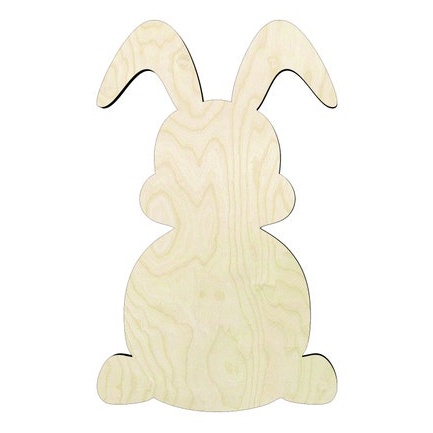 Easter Bunny #4 Multiple Sizes Wood Cutout - wood cutout by Growing Tree Gallery