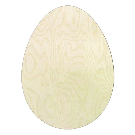 Egg shape Multiple Sizes Wood Cutout - wood cutout by Growing Tree Gallery