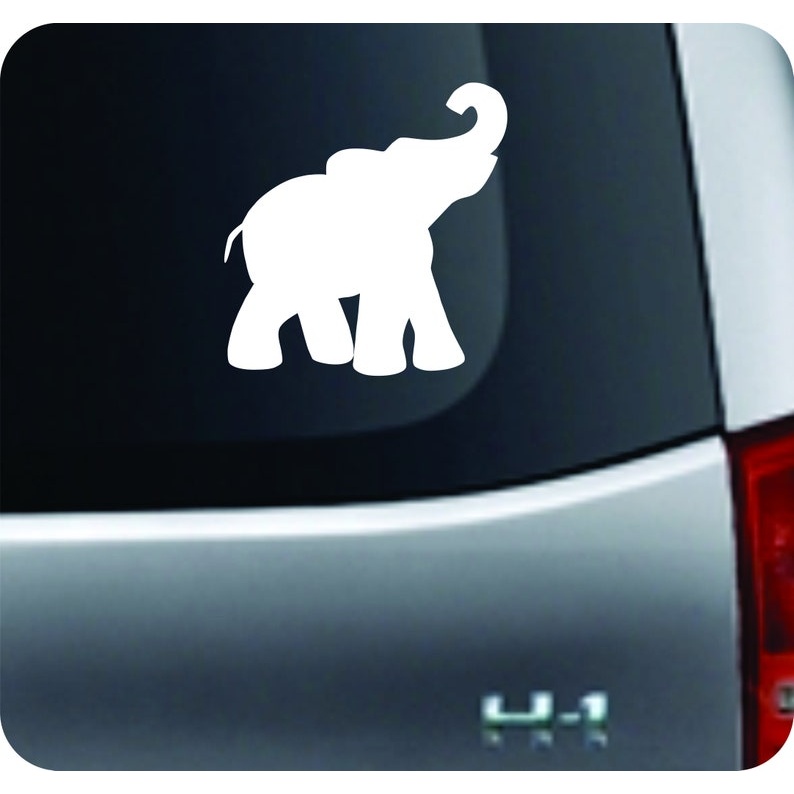 Elephant car sticker - Multiple Sizes Elephant lap top sticker, elephant decal - vinyl decal by Growing Tree Gallery