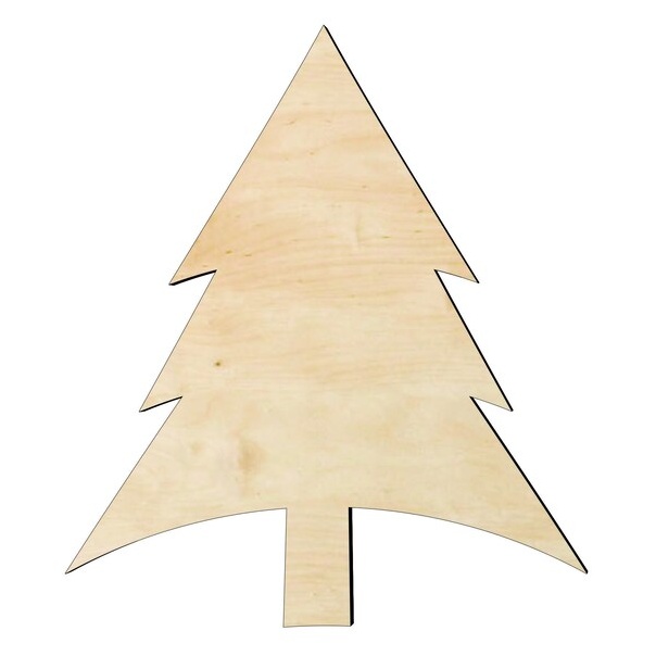 Evergreen Tree - Multiple Sizes Cutouts #3 -Sanded - Christmas tree - wood cutout by Growing Tree Gallery