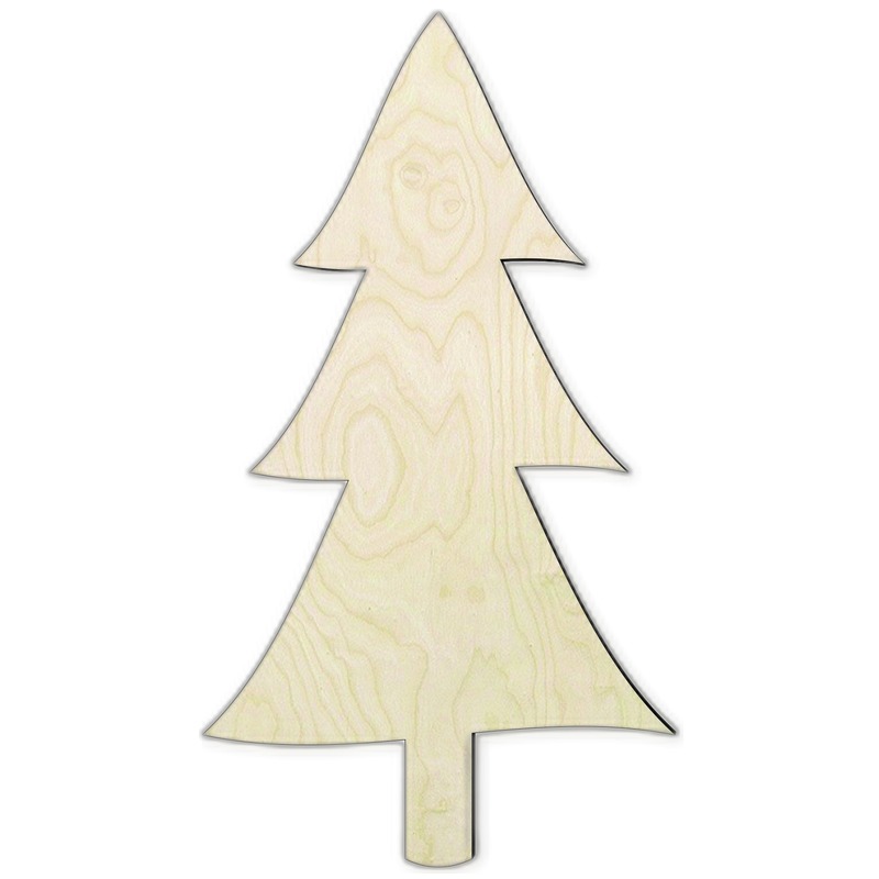 Evergreen Tree Wood Cutout - Multiple Sizes - wood cutout by Growing Tree Gallery
