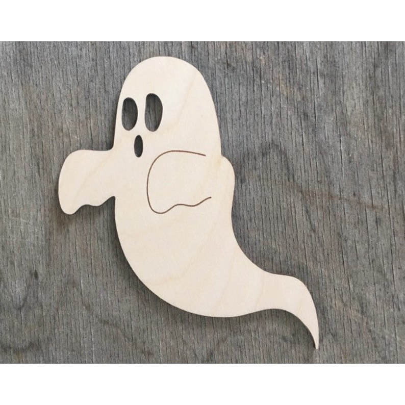 Ghost - Multiple Sizes Wood Cutouts Craft Supply - wood cutout by Growing Tree Gallery