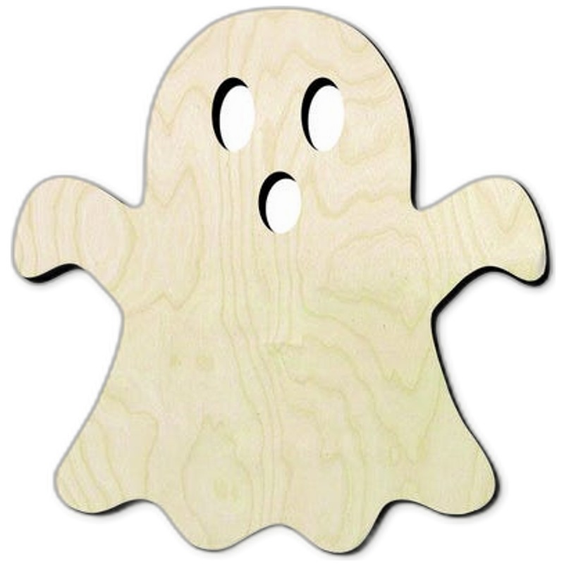 Ghost Wood Cutout - Halloween DIY Shape - wood cutout by Growing Tree Gallery