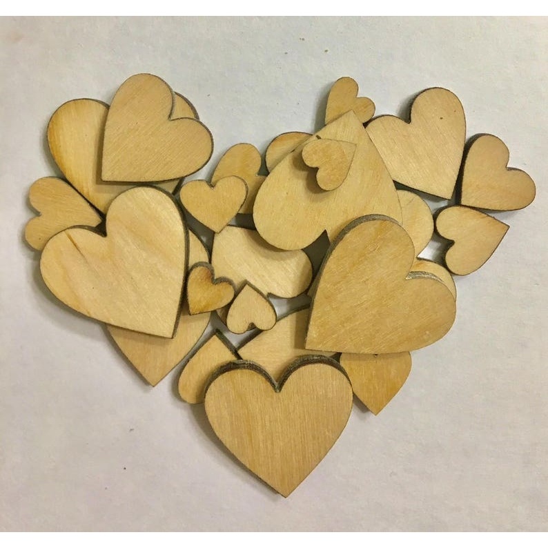 Heart Cutouts - wood cutout by Growing Tree Gallery