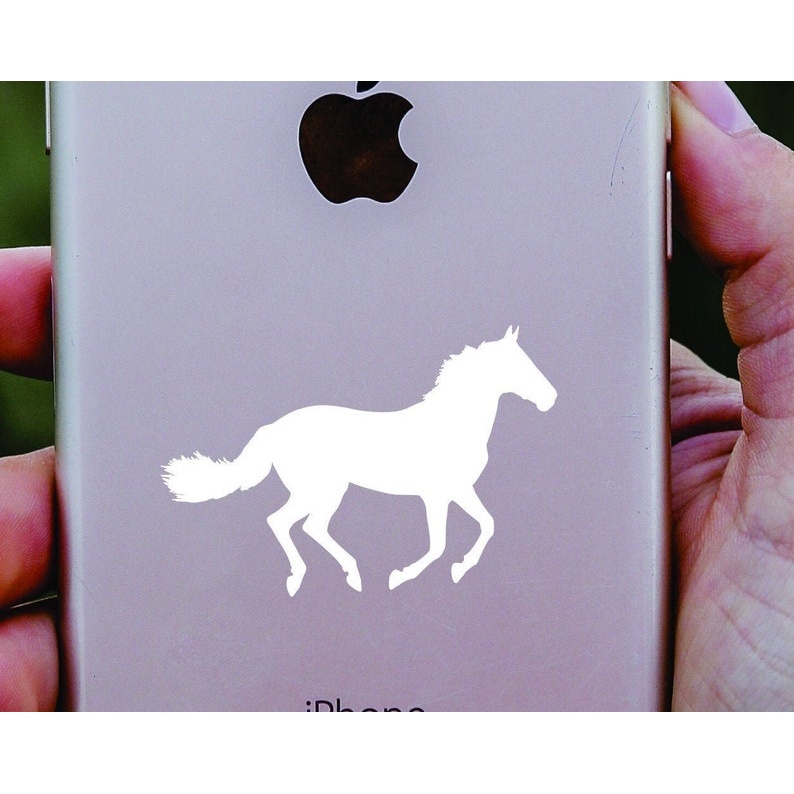 Horse Iphone decal - Multiple Sizes Car decal - laptop sticker- waterproof- UV Resistant - vinyl decal by Growing Tree Gallery