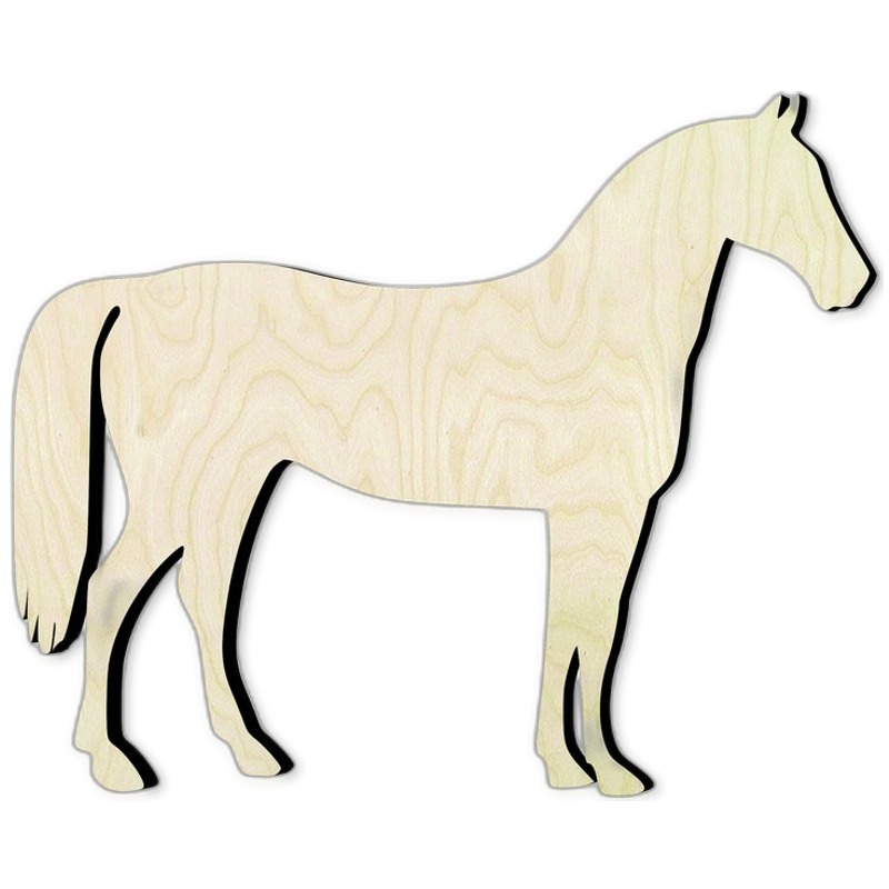 Horse Standing Wood Cutout #4 - wood cutout by Growing Tree Gallery