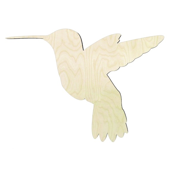 Humming bird Multiple Sizes Wood Cutout - wood cutout by Growing Tree Gallery