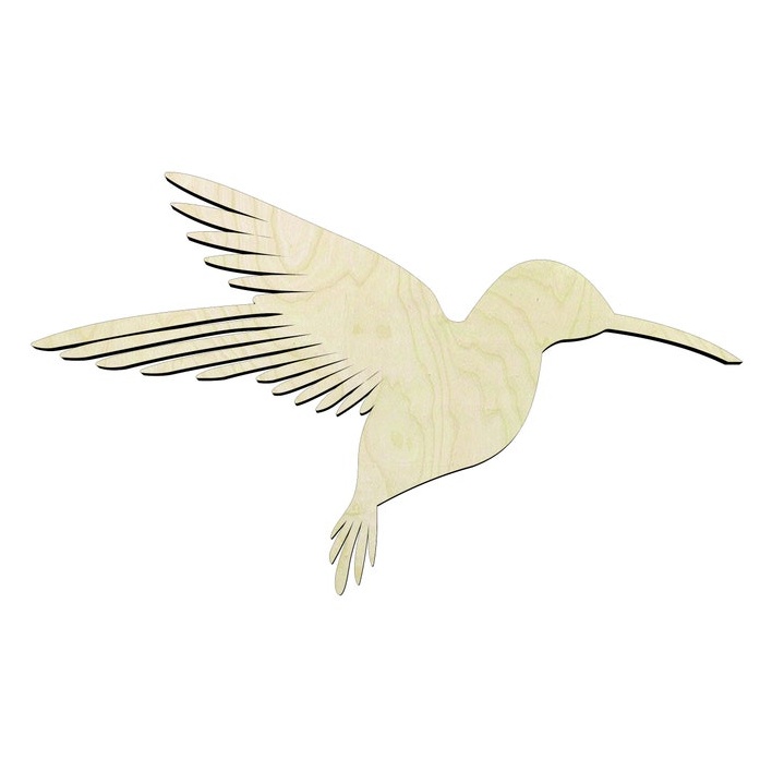 Hummingbird -Multiple Sizes Wood Cutout - wood cutout by Growing Tree Gallery