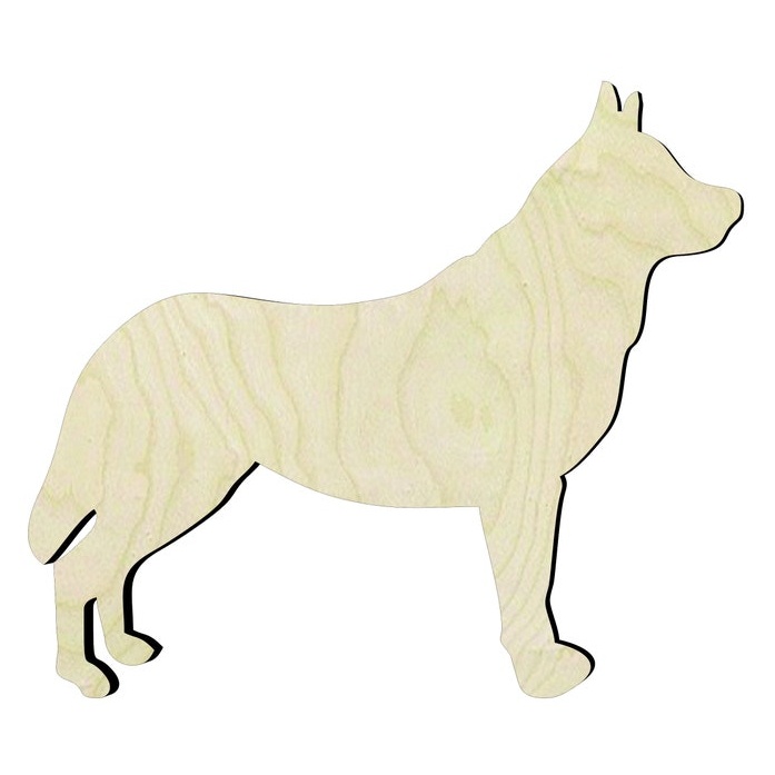 Husky -Multiple Sizes Wood Cutout - wood cutout by Growing Tree Gallery