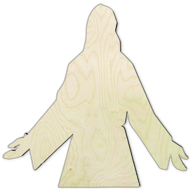 Jesus Wood Cutout - Multiple Sizes - wood cutout by Growing Tree Gallery