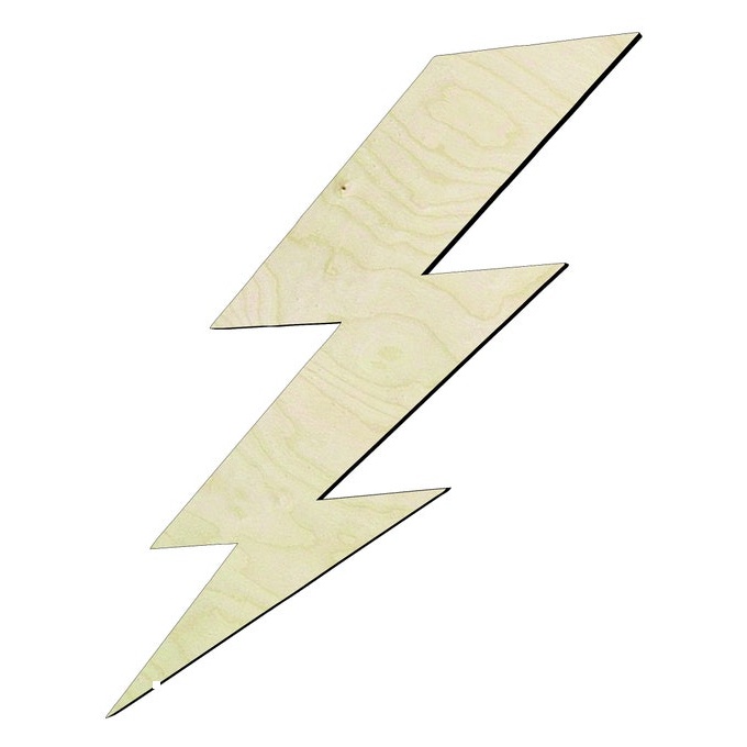 Lightning Bolt Cut Outs - Multiple Sizes Wood Cutout - wood cutout by Growing Tree Gallery