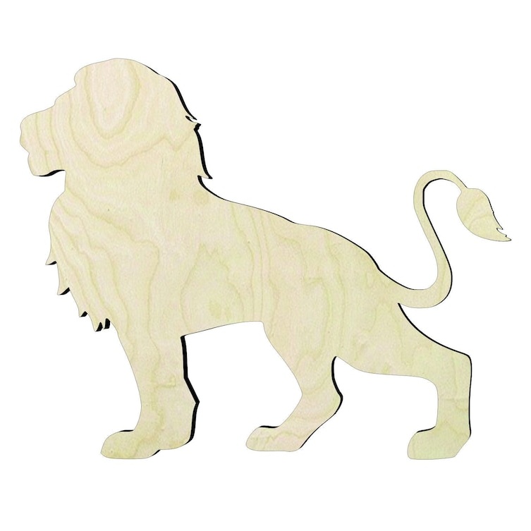 Lion -Multiple Sizesor un Wood Cutout - wood cutout by Growing Tree Gallery