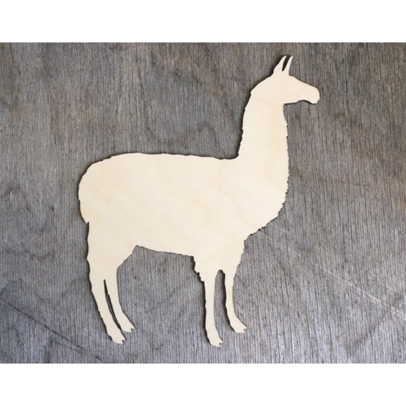 Llama -Multiple Sizesor un Wood Cutout - wood cutout by Growing Tree Gallery