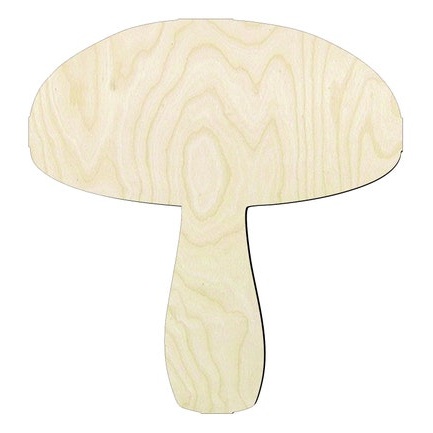 Mushroom #2 -Multiple Sizes Wood Cutout - wood cutout by Growing Tree Gallery