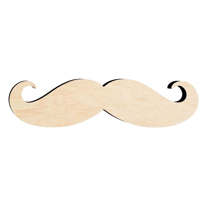 Mustache Wood Cut Outs , -Finished or Unfinsihed - wood cutout by Growing Tree Gallery