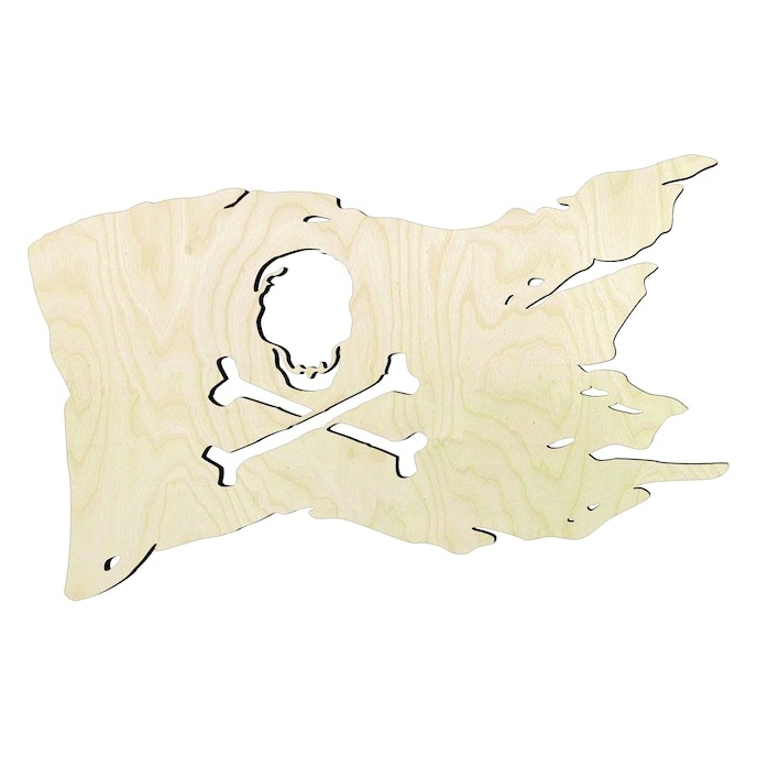 Pirate flag -Multiple Sizes Wood Cutout - wood cutout by Growing Tree Gallery