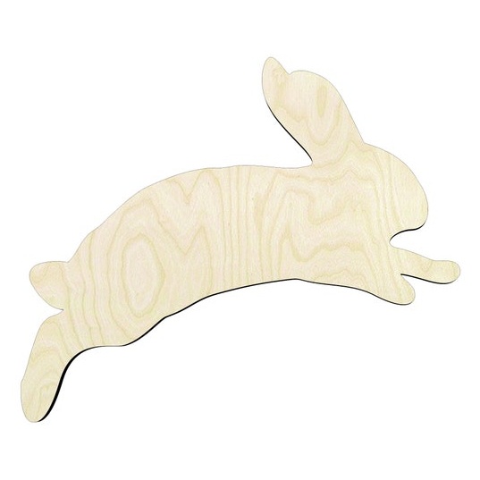 Rabbit Jumping -Multiple Sizes Wood Cutout - wood cutout by Growing Tree Gallery