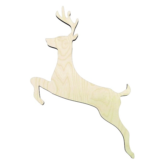 Reindeer -Multiple Sizes Wood Cutout - wood cutout by Growing Tree Gallery