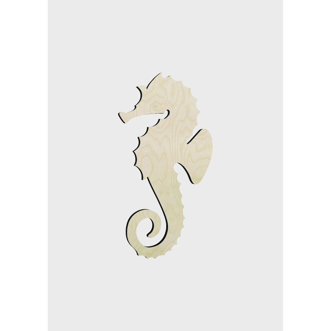 Seahorse Wood Cutout - wood cutout by Growing Tree Gallery