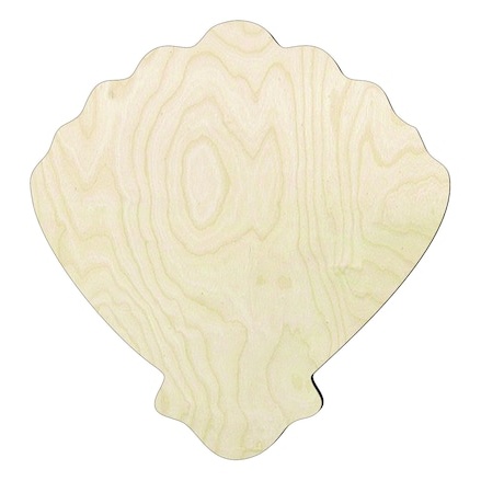 SeaShell #3 Multiple Sizes Wood Cutout - wood cutout by Growing Tree Gallery