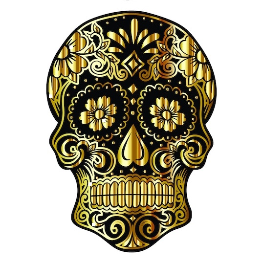 Skull Day of the dead Decal - Multiple Sizes Laptop sticker - Outdoor Vinyl - Car Decal #3 - vinyl decal by Growing Tree Gallery