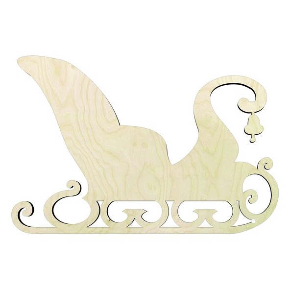 Sleigh - Multiple Sizes wood Wood Cutout - wood cutout by Growing Tree Gallery