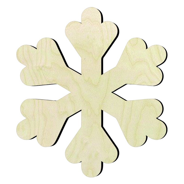 Snowflake -Multiple Sizes Wood Cutout - wood cutout by Growing Tree Gallery