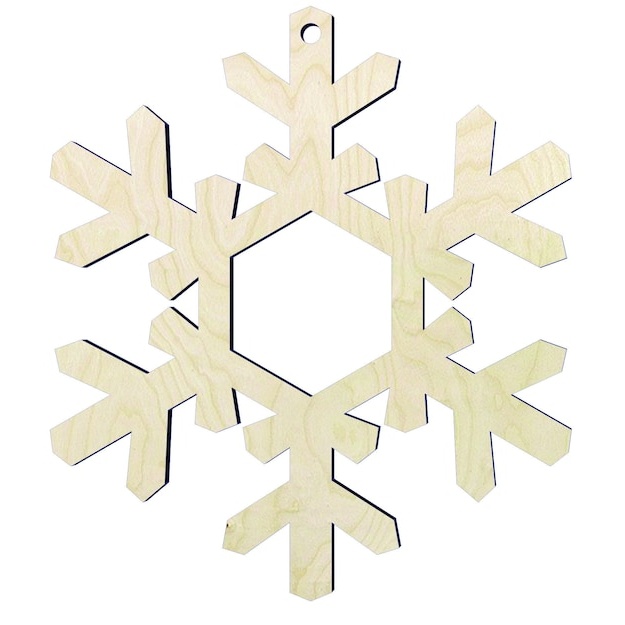Snowflake ornament #2or un Wood Cutout - wood cutout by Growing Tree Gallery
